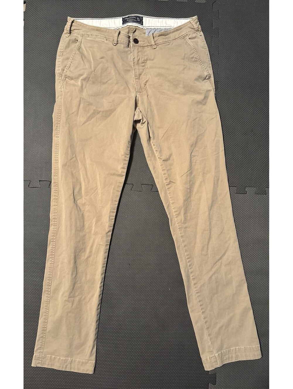 Abercrombie Fitch Felix Super Skinny Stretch Chino Pants Khaki Work 32X32 VTG